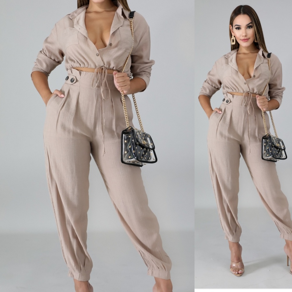 Khaki 2-piece set
